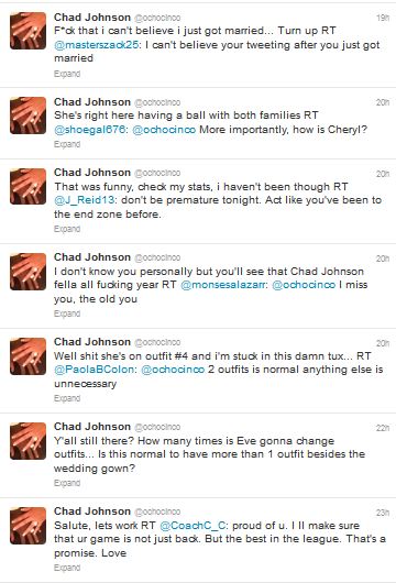 Chad Ochocinco Live Tweets Wedding 3/4
