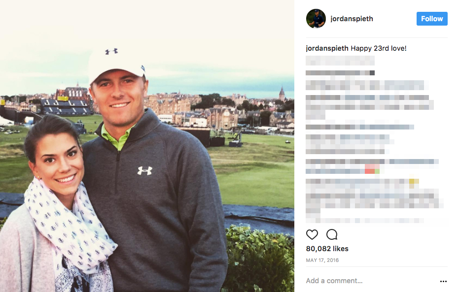 Jordan Spieth’s wife Annie Verret