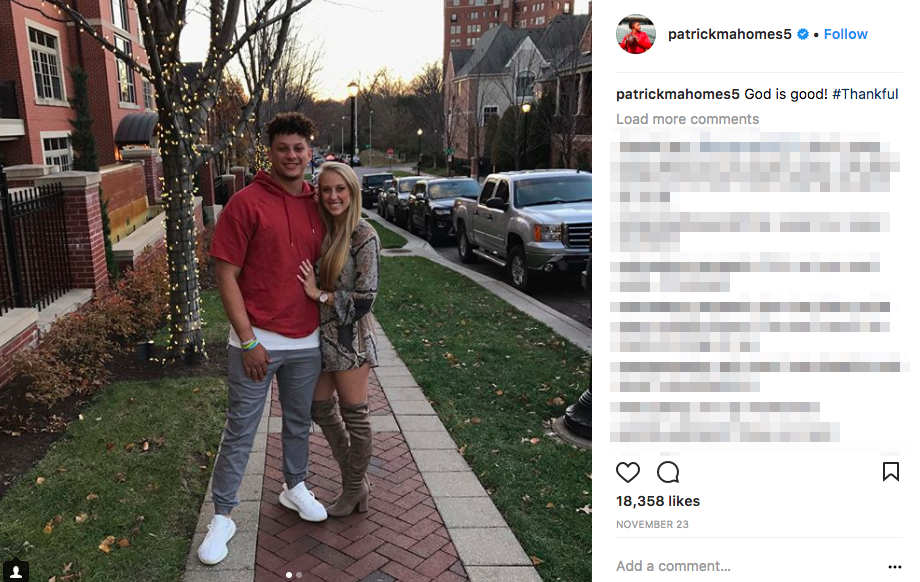 Patrick Mahomes' girlfriend Brittany Matthews attended the Univers...