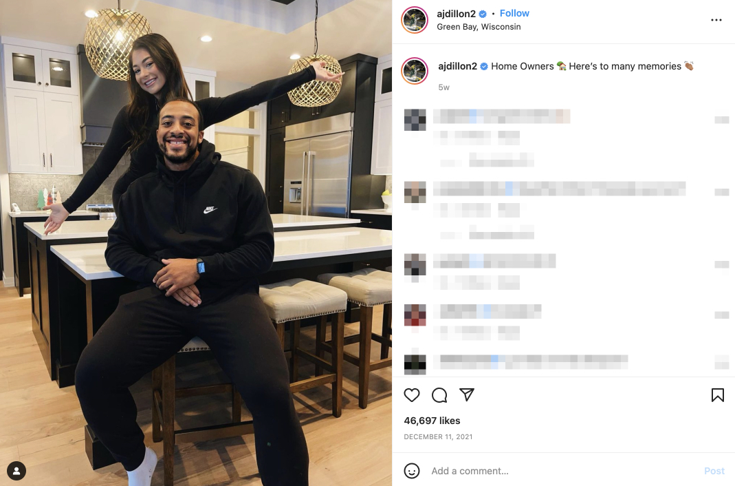 AJ Dillon’s girlfriend Gabrielle Toonen