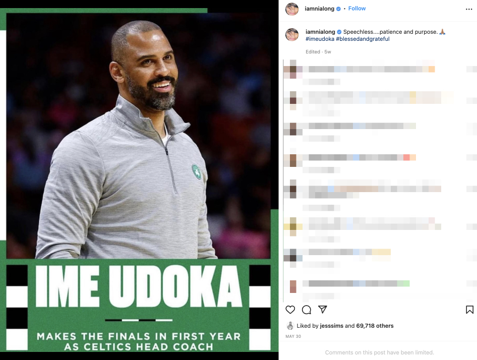 Ime Udoka’s girlfriend Nia Long