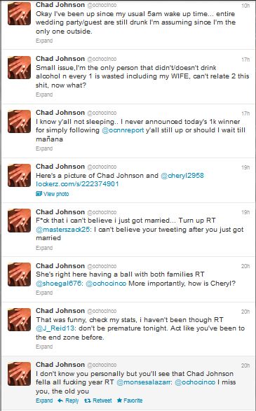 Chad Ochocinco Live Tweets Wedding 4/4