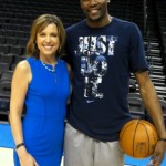 Hannah Storm with Kevin Durant