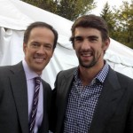 Hannah Storm's husband Dan Hicks with Michael Phelps