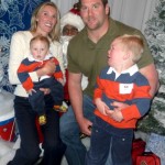 Justin Smith and his wife Kerri Hils and their sons