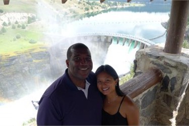 Curt Menefee's wife Viollette Menefee - ourwedding.com