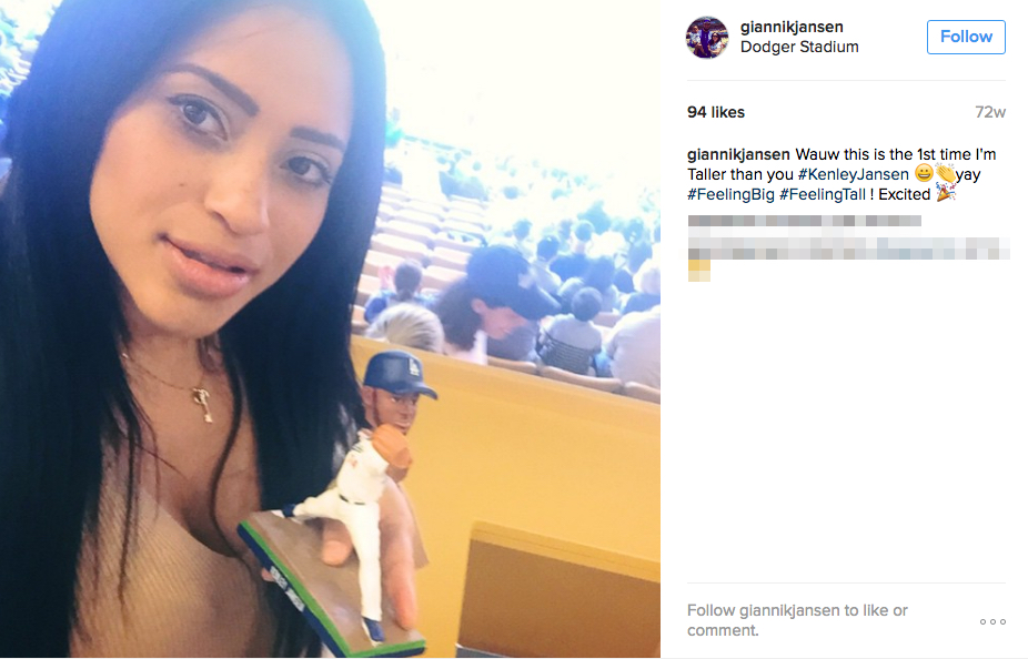 Kenley Jansen’s Wife Gianni Jansen