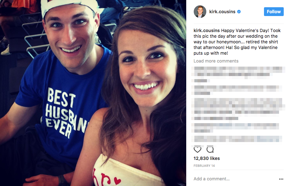 Kirk Cousins’ wife Julie Cousins