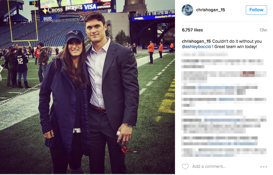 Chris Hogan’s Wife Ashley Boccio And Their Two Giant Dogs