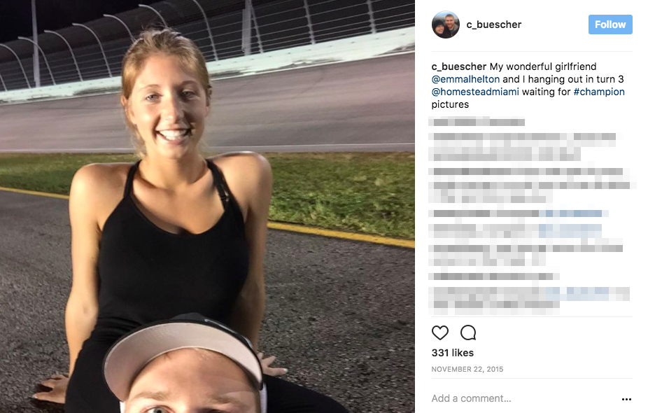 Chris Buescher’s Girlfriend Emma Helton