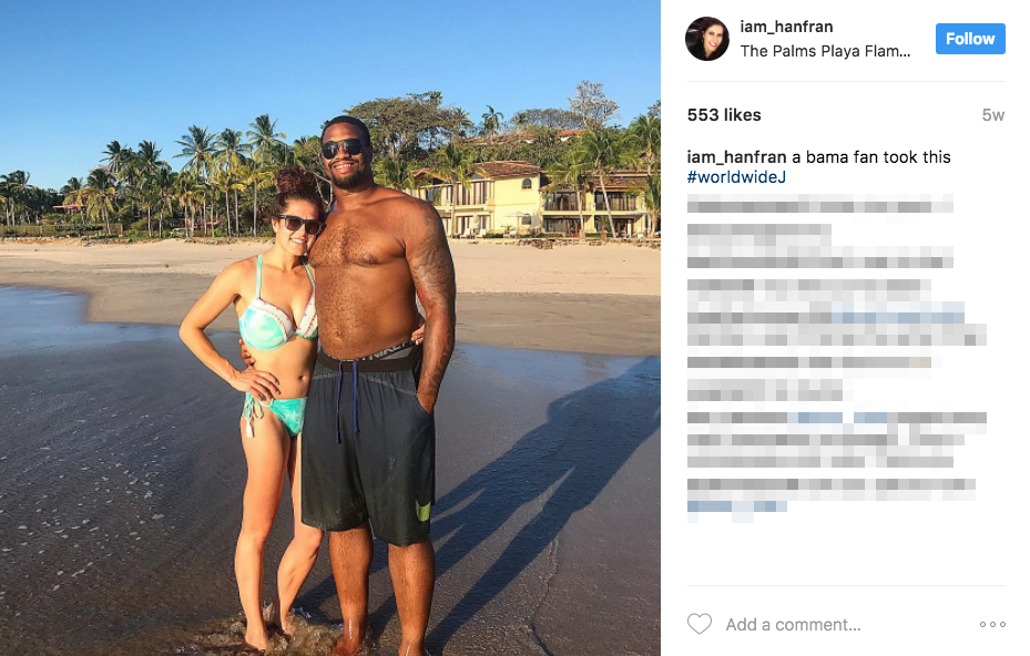 Jonathan Allen’s girlfriend Hannah Franklin