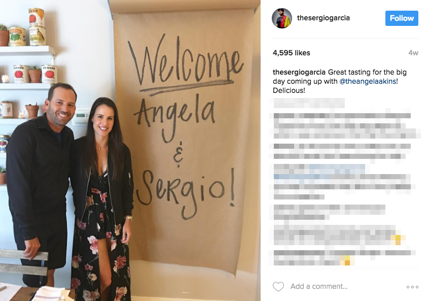 Sergio Garcia’s girlfriend Angela Akins