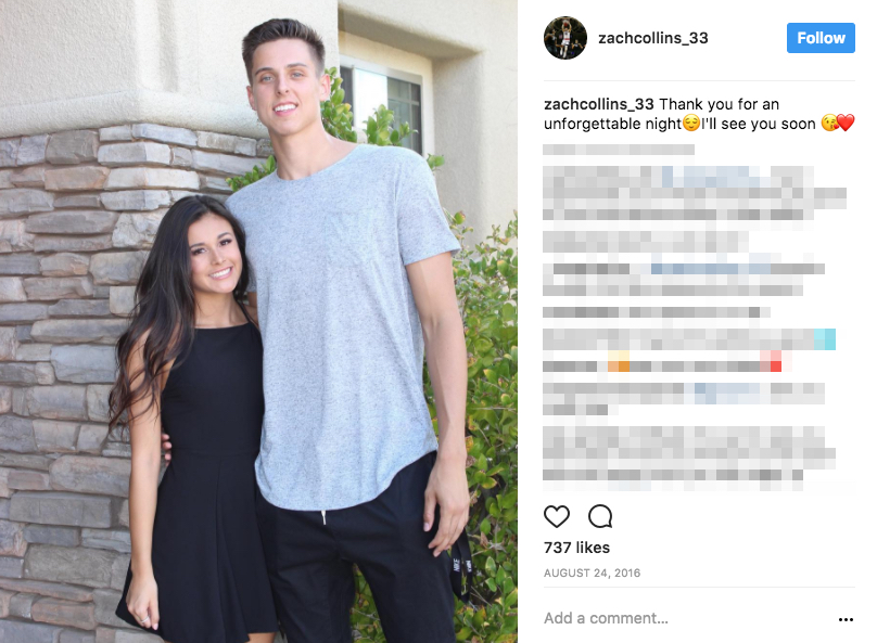 Zach Collins’ Girlfriend Angelica Payne