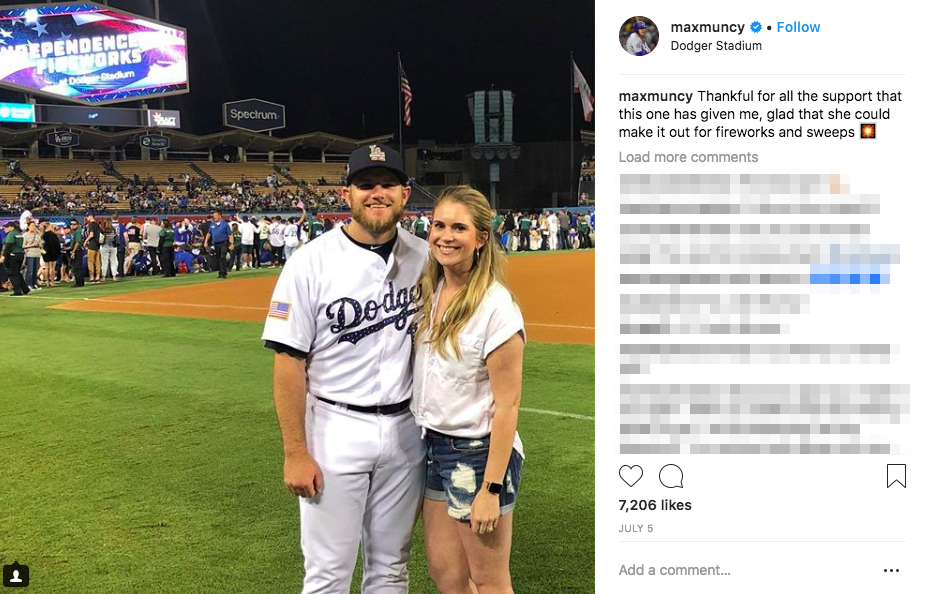 Max Muncy’s wife Kelley Cline