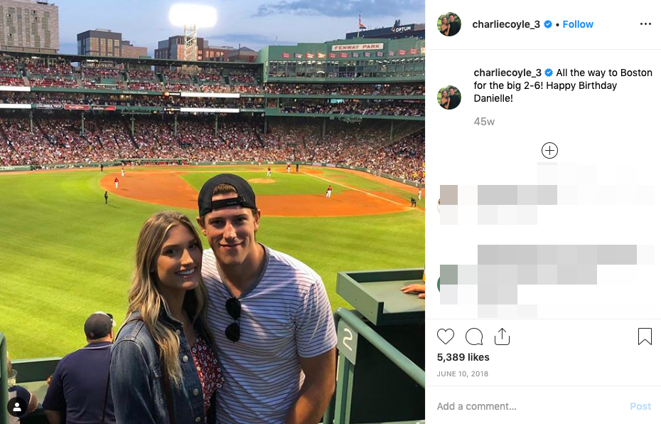 Charlie Coyle’s girlfriend Danielle Hooper