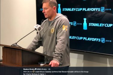 Bruce Cassidy's wife Julie Cassidy - Twitter @BostonBruins