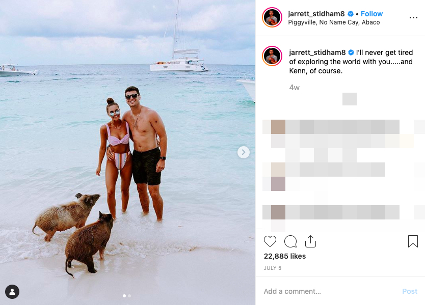 Jarrett Stidham’s wife Kennedy Brown Stidham