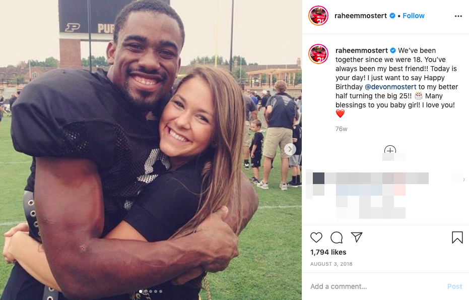 Raheem Mostert’s wife Devon Mostert