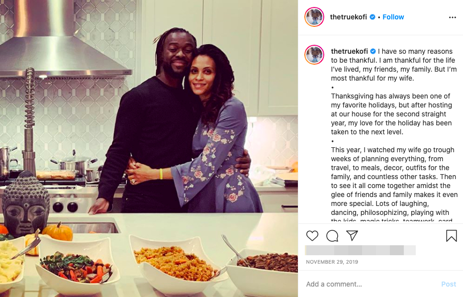 Kofi Kingston’s wife Kori Campfield