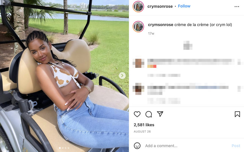 CeeDee Lamb’s girlfriend Crymson Rose